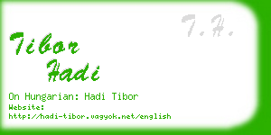 tibor hadi business card